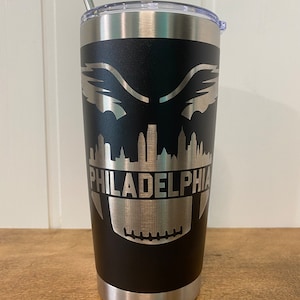 Philadelphia Eagles 20oz. stainless steel tumbler w/ Straw-FREE SHIPPING