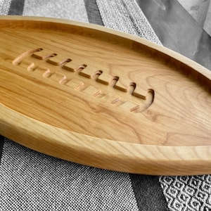 Football solid wood snack tray FREE SHIPPING