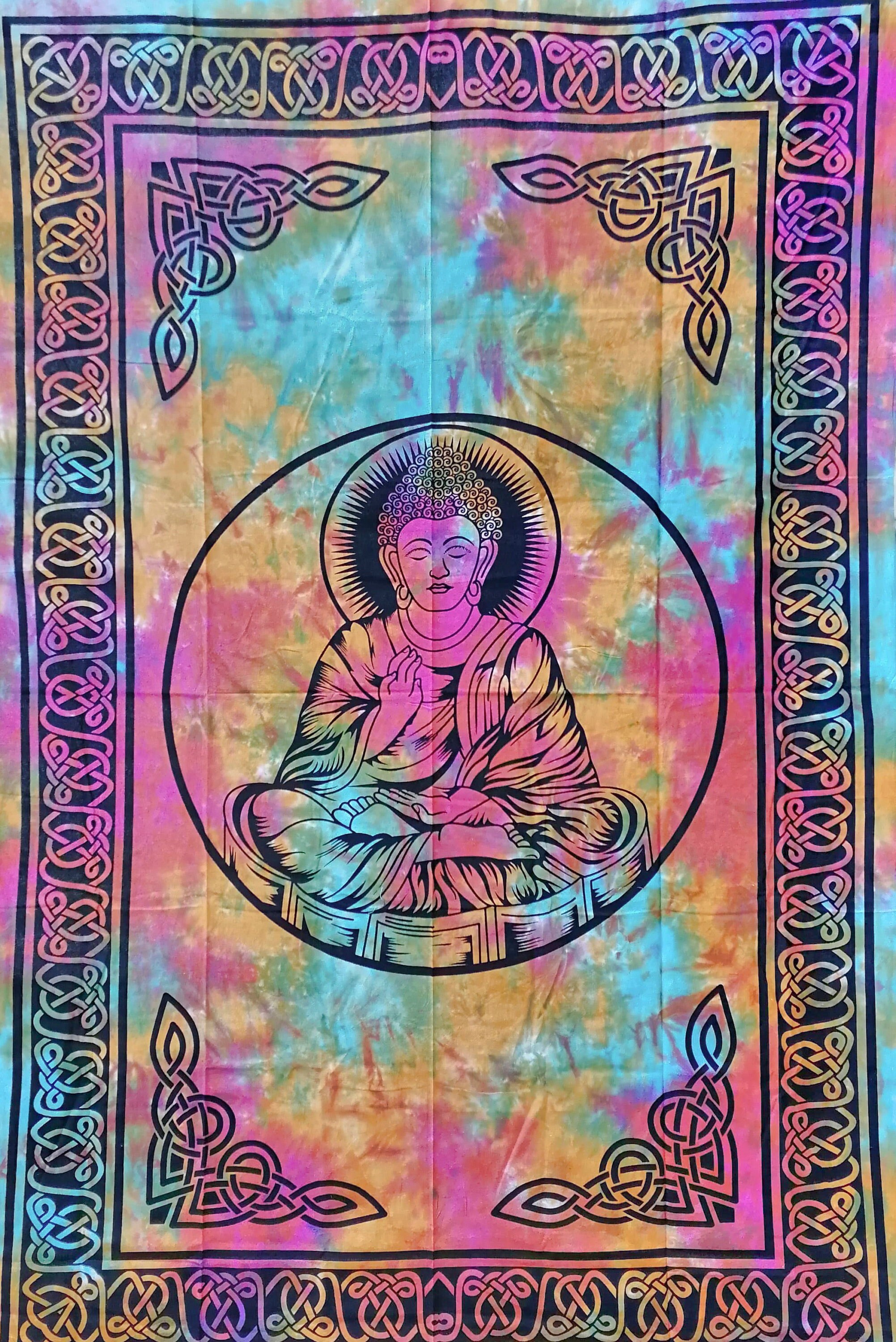 Tenture Murale - Wall Hanging Zen Déco Wandbehang Tenture Buddha Multicolore- Hippie Boho Decor