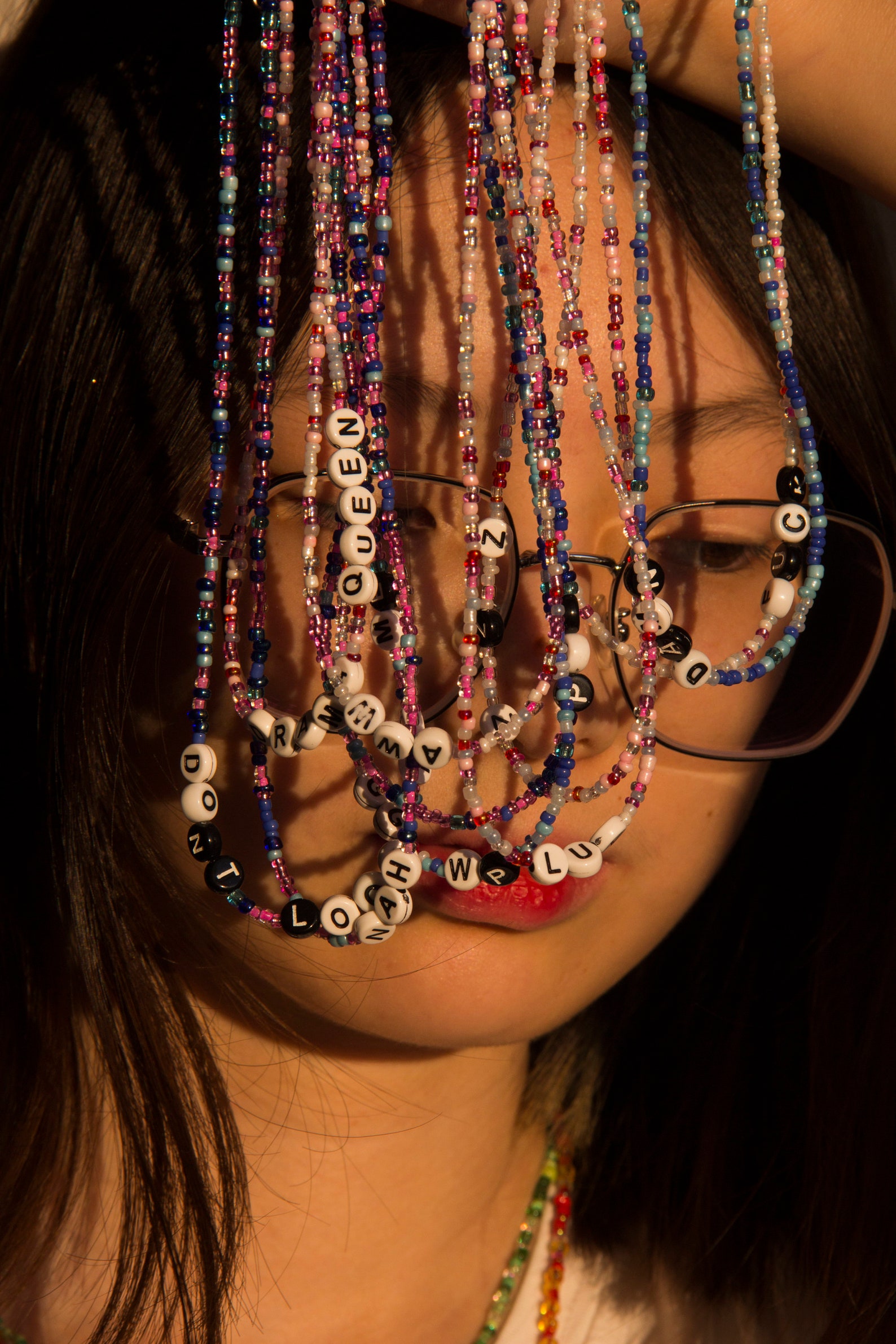 Beaded choker necklace Y2K aesthetic jewelry Layered indie Etsy