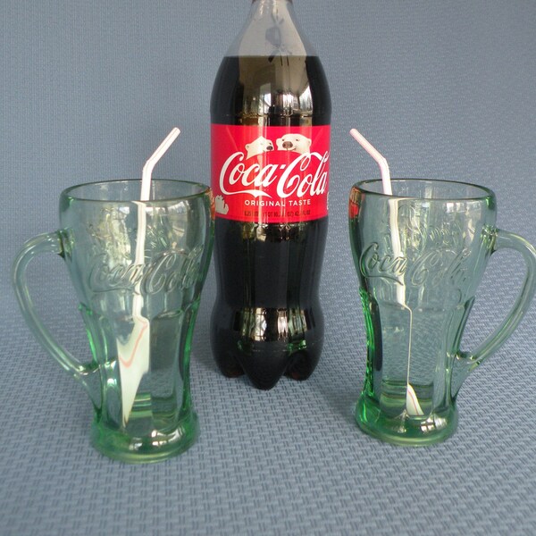 Coca Cola Glasses With Handle Etsy
