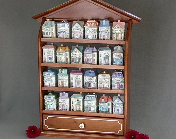 Brooks and Bentley lenox Spice Village Complete Set With Display Shelf