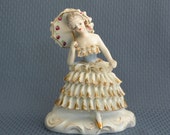 Lady with Parasol Figurine