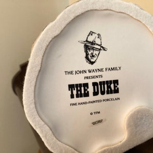 John Wayne The Duke Franklin Mint Collectible Porcelain Figure and Decorative Plate image 9