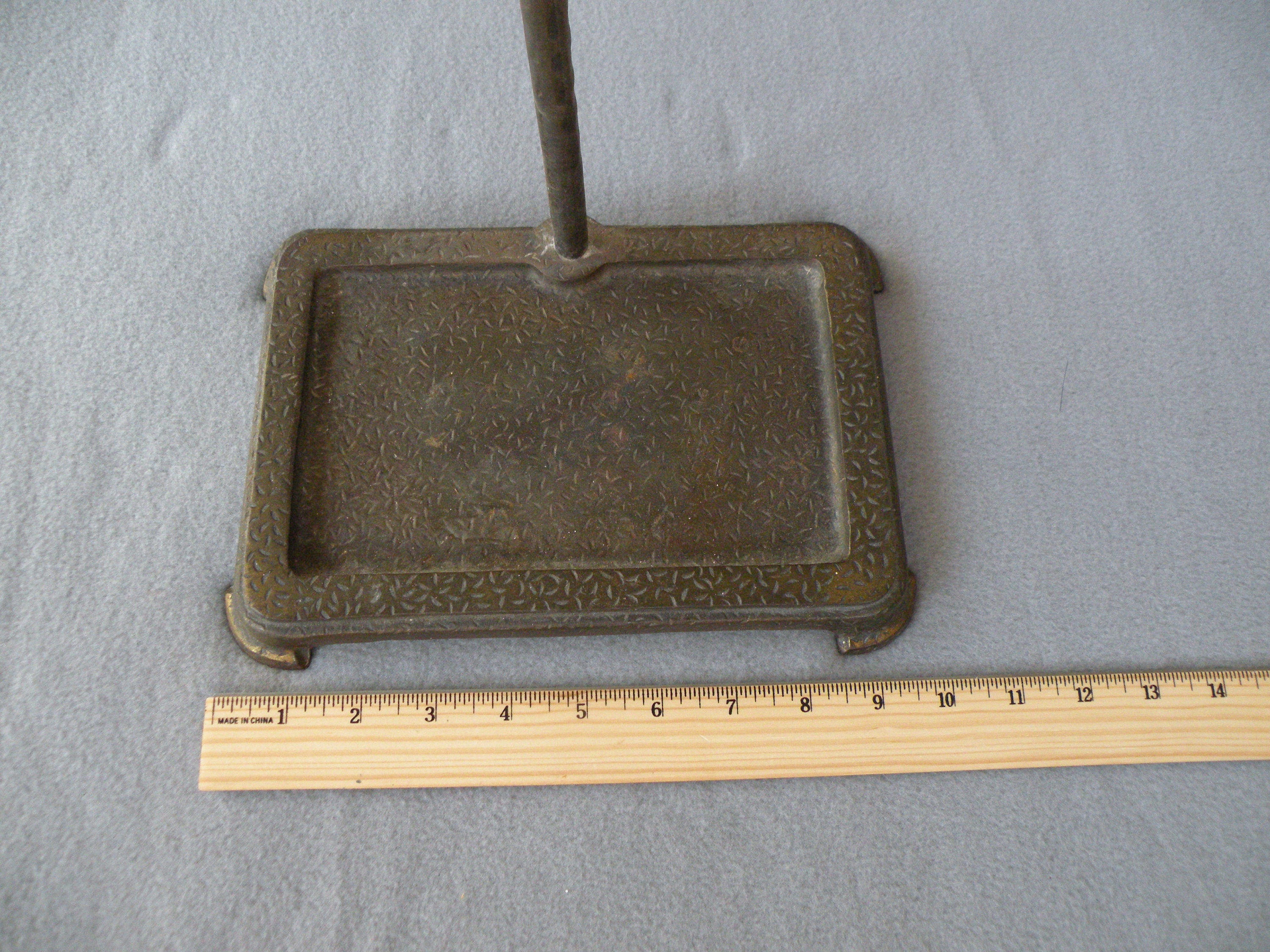 Vintage Hammered Cast Iron Fireplace Tool Set With Stand Etsy