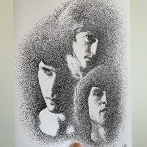A4 Jim Morrison Dotwork Print
