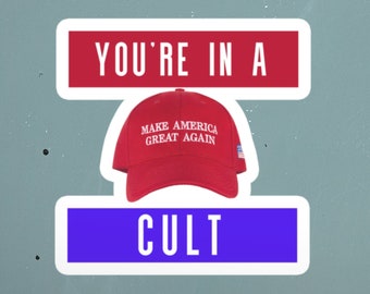 Trump For Prison | MAGA Cult | Anti Trump Sticker | Funny Trump Gift | Fuck Donald Trump | Maga | Anti Donald Trump | Lock Him Up