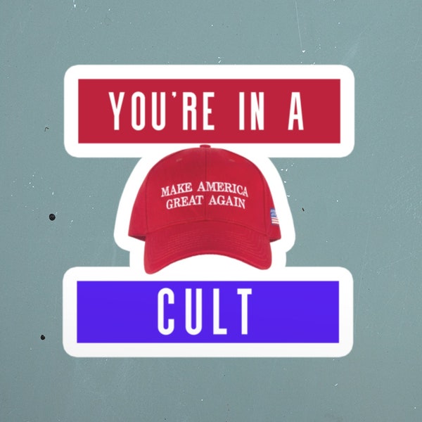 Trump For Prison | MAGA Cult | Anti Trump Sticker | Funny Trump Gift | Fuck Donald Trump | Maga | Anti Donald Trump | Lock Him Up