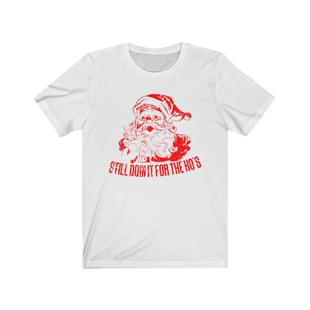 Rude Christmas Shirt Santa Face Shirt I Do It For The Hos  Etsy