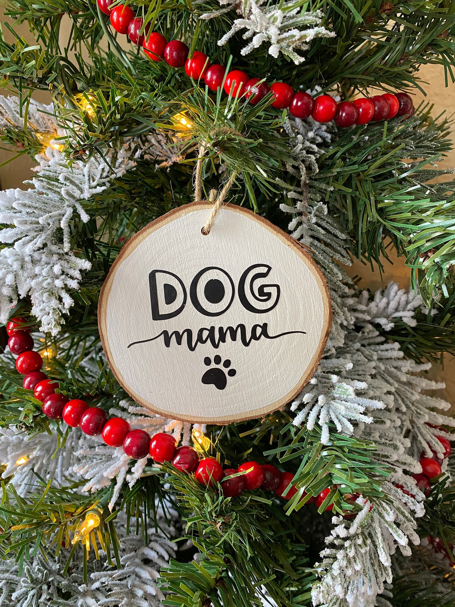 Handmade wooden dog ornaments Etsy