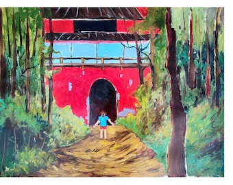 Spirited Away oljemålning: Ghibli Studio-inspirerad konst (18x24)