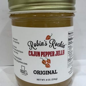 Cajun Pepper Jelly Original locally sourced small batch  hand poured hostess gift charcuterie appetizers