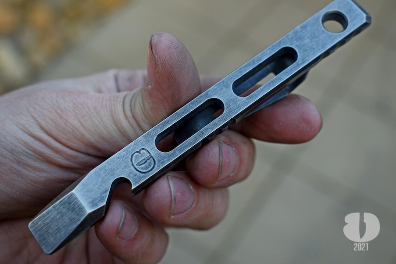 EDC Pry Bar With Pocket Clip Etsy