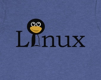 Linux - Camiseta divertida Techy pinguin / Camiseta con tecnología Linux / Camiseta de manga corta unisex / Camiseta Cool Penguin Design / Tech Lovers Gear