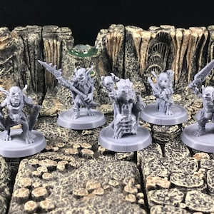 Goblin Pack Miniatures | Set of 5 - 28mm D&D Tabletop RPG Miniature