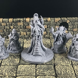 Mind Flayers | Set of 5 - 28mm D&D Miniatures