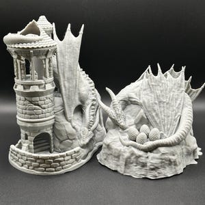 Dragon’s Watchtower Dice Tower & Dragon’s Lair Dice Box Set - Epic RPG Accessories