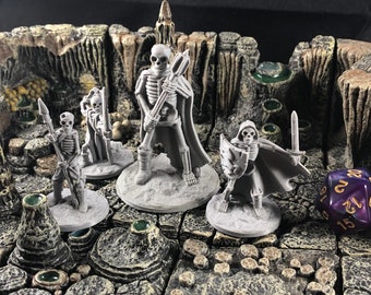 Giant Skeleton and his minions - 28mm High Quality 3D Print