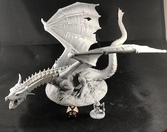 The Great Dragon Miniature - Colossal 12" RPG Boss for D&D and Pathfinder