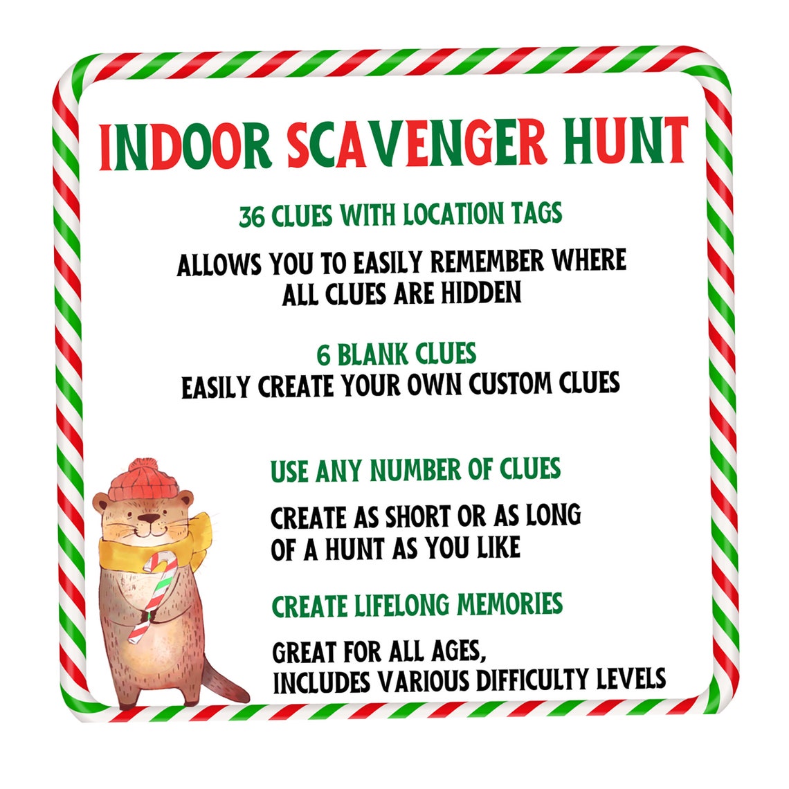 Christmas Scavenger Hunt Printable For Kids Blank Template Etsy Christmas Scavenger Hunt Printable For Kids Blank Template Etsy