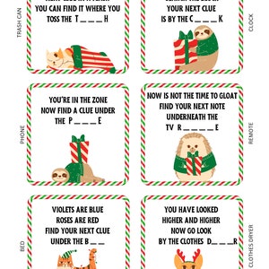 Christmas Scavenger Hunt Printable for Kids / Blank Template - Etsy