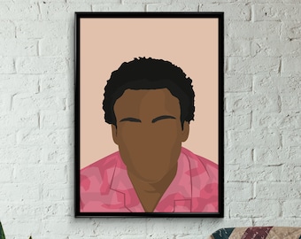 E-102 Childish Gambino Rap Album Star Because the Internet Fabric Poster Print