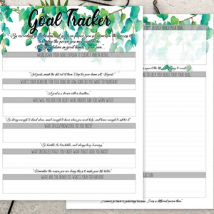 Leaves Goal Tracker Planner Insert - Printable Download - 3 Sizes: Erin Condren, Happy Planner, 8.5x11 to Resize