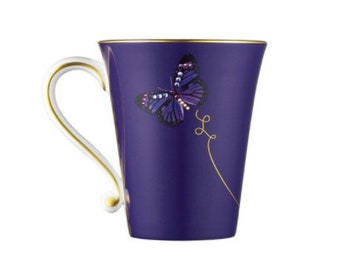 Prouna [My Collection  Butterfly Mug] Swarovski Crystals mug (Purple)