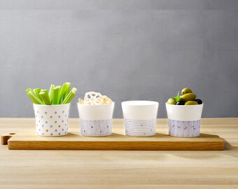 Hankook chinaware [Moire] Petite Cup Set--4 Piece