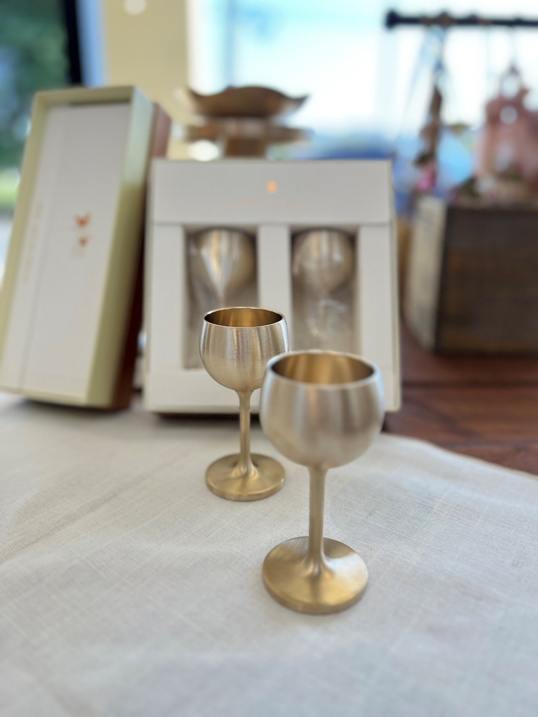 Korean Premium Bronzeware BANGJJA YUGI 한국 유기 놋그릇 Spirit Liquor Cup Stem