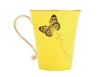 Prouna [My Collection  Butterfly Mug] Swarovski Crystals mug (Yellow)