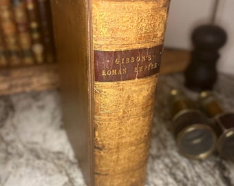 1837 Gibbon's Roman Empire History: Rare Antique Book