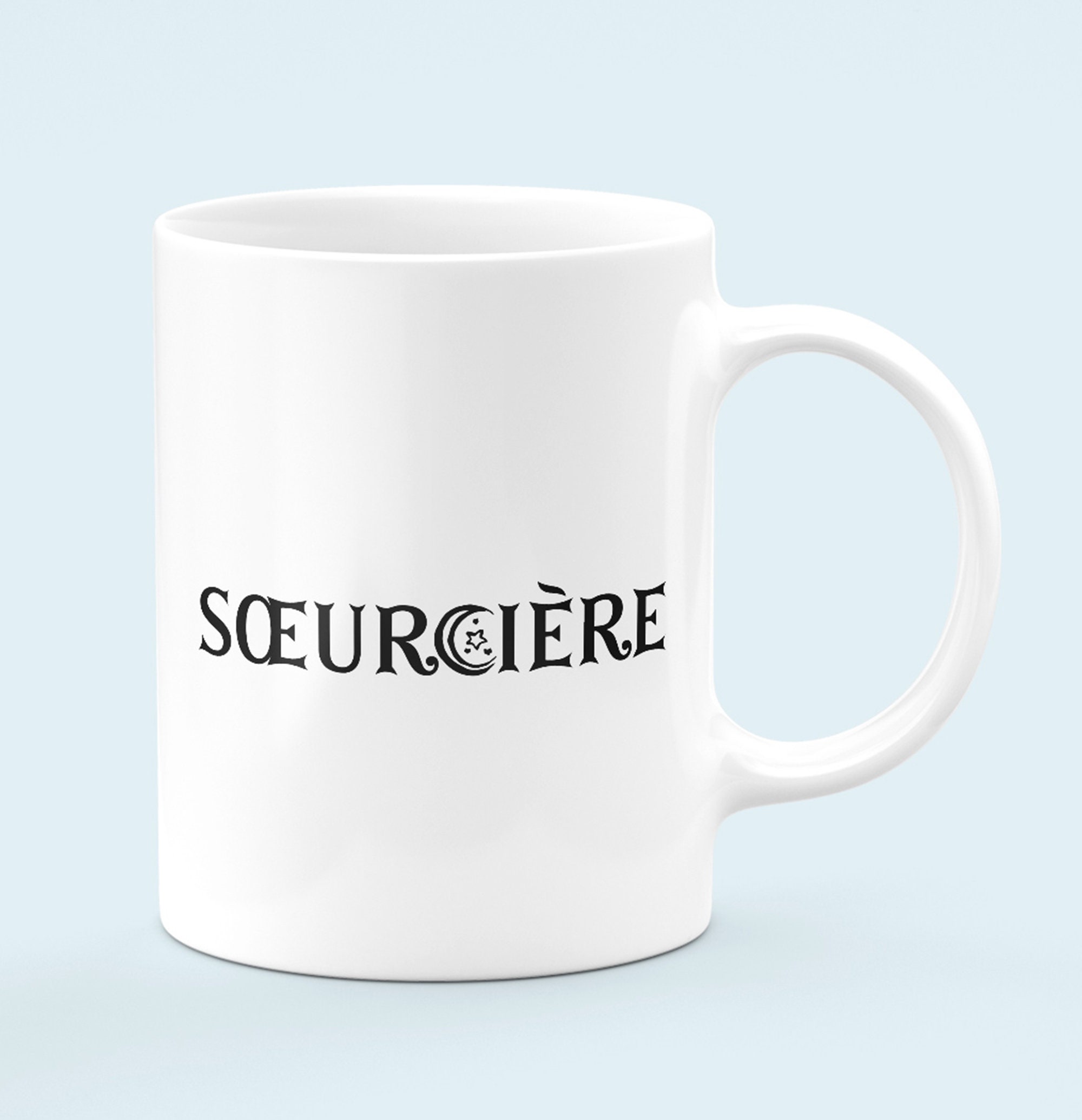 Sœurcière, Mug Céramique, Sorcière, Sœur, Féministe, Jeux de Mots, Humour, Sororité, Féminin Sacré, 