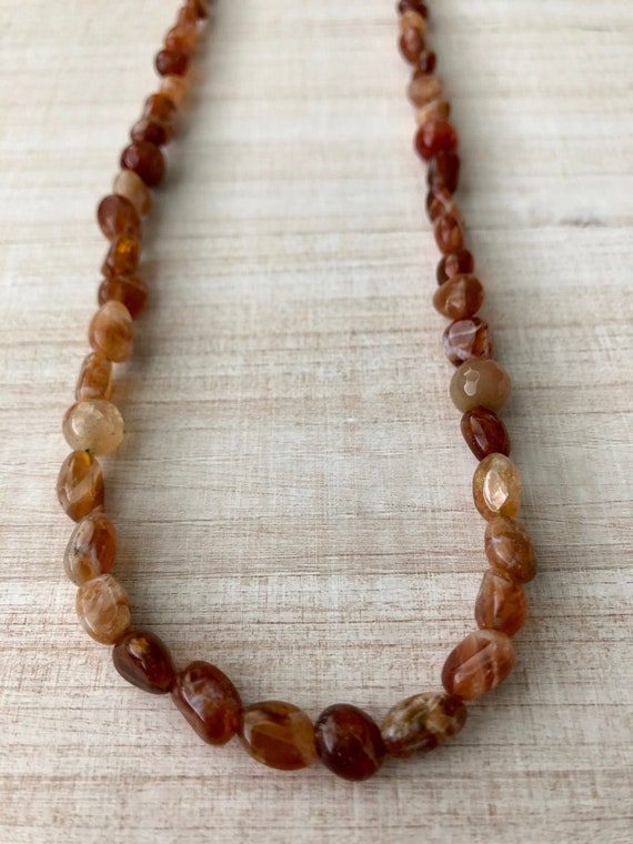 etsy gemstone necklace