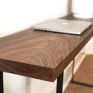 Customizable Solid Walnut Desk Office Desk Modern Desk Solid Wood Desk image 1