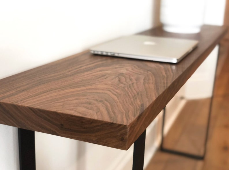 Customizable Solid Walnut Desk Office Desk Modern Desk Solid Wood Desk image 1