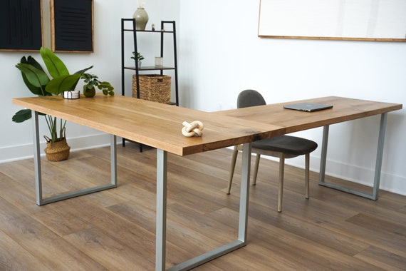 Light oak l shaped desk discount