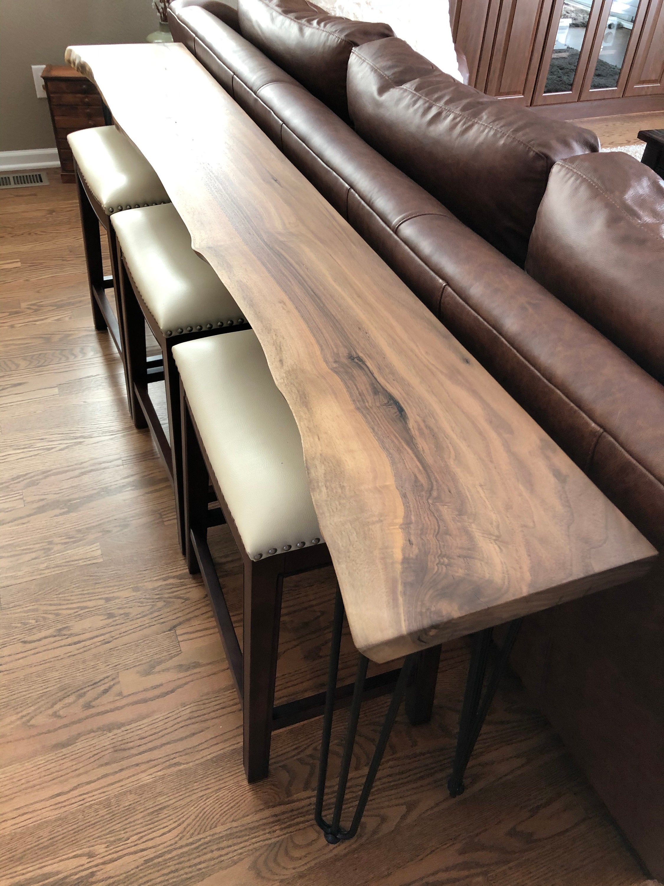 Live edge sofa table legs deals