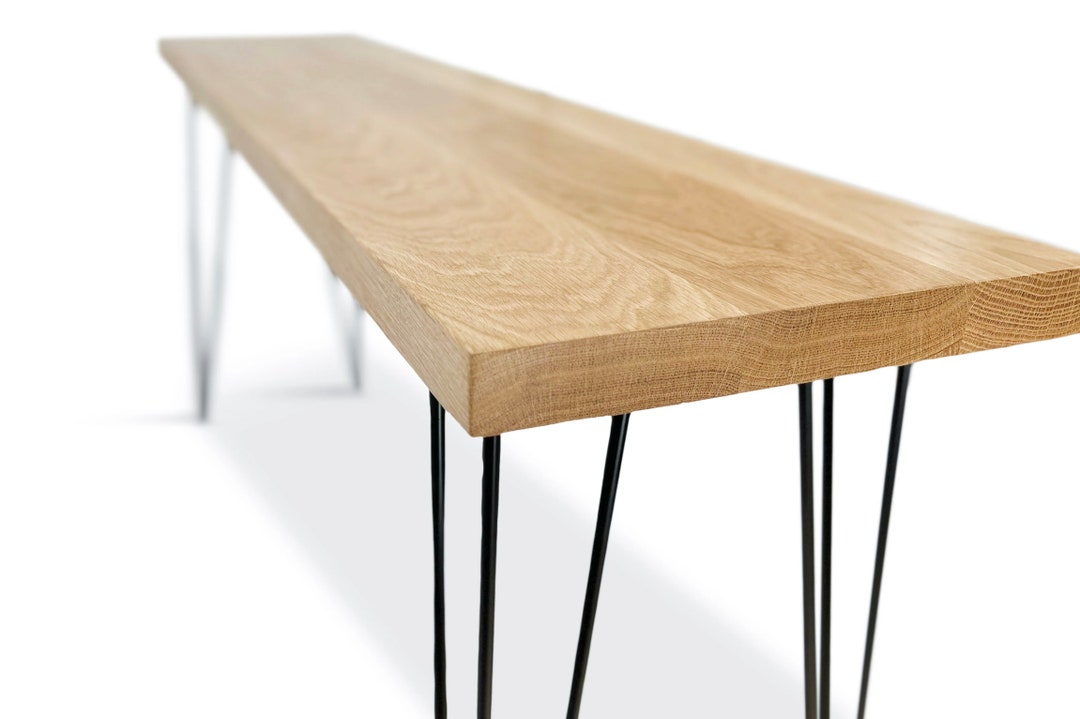 Customizable Console Table in Solid Oak - Farmhouse Entry Table, Foyer ...