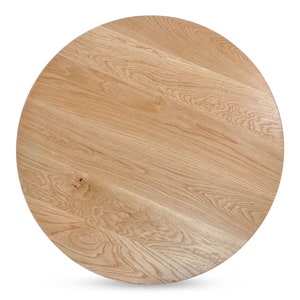 Round Oak Table Top - Restaurant Table Tops Wooden Desk Top Natural Solid Wood Handmade Rustic Commercial Table Tops Customizable Handmade