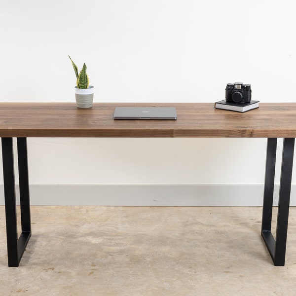 Customizable Solid Walnut Desk - Office Desk | Modern Desk | Solid Wood Desk