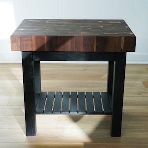Walnut Kitchen Island Butcher Block Kitchen Island, Unique Butcher Block Island for Kitchen
