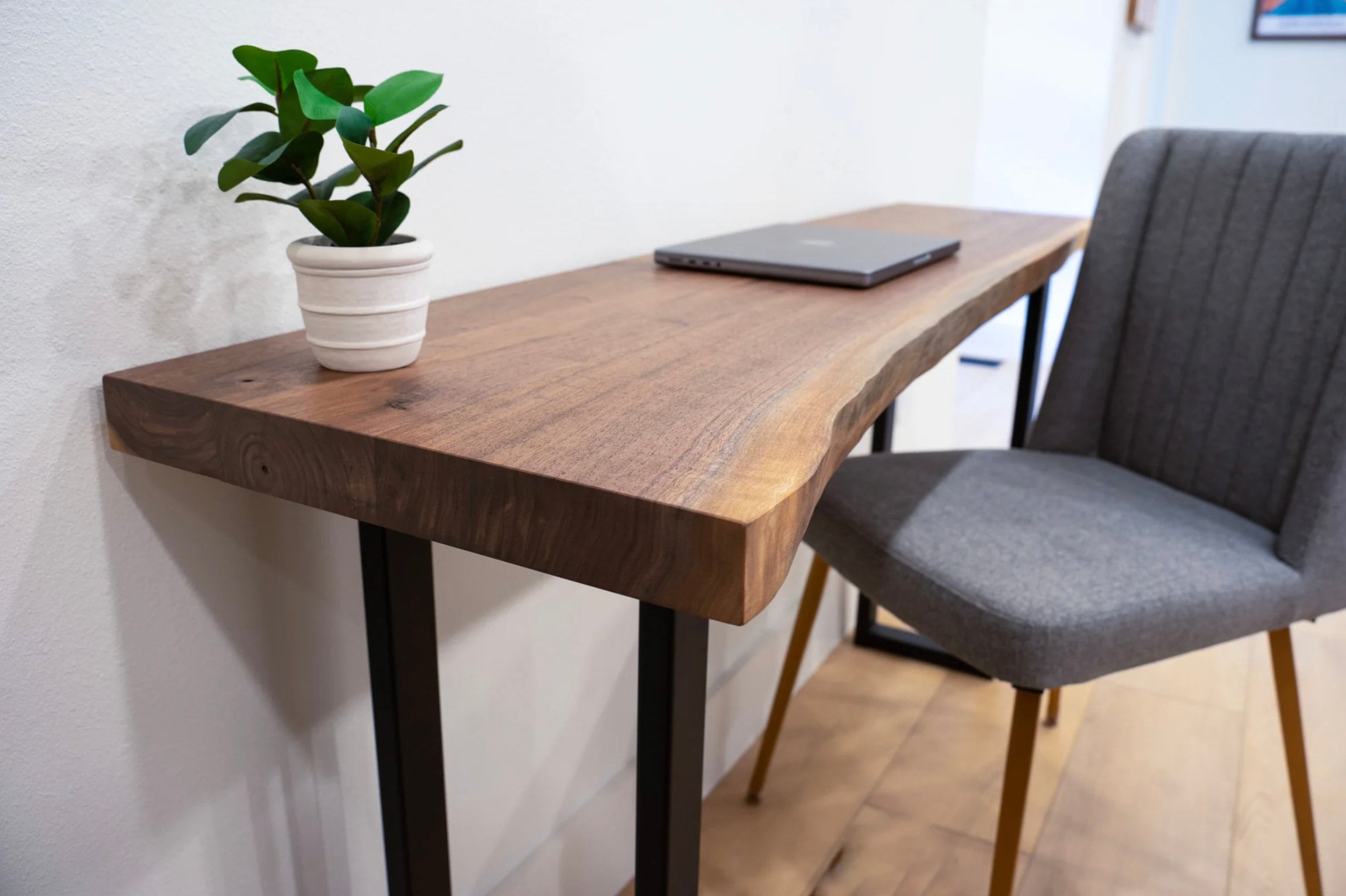 Thin wood desk discount