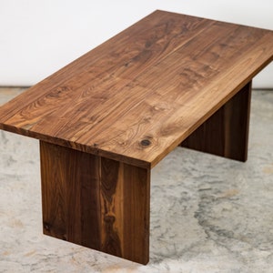 Custom Solid Black Walnut Dining Table - Large Dining Table Family Style Dining Table - Horizon Collection