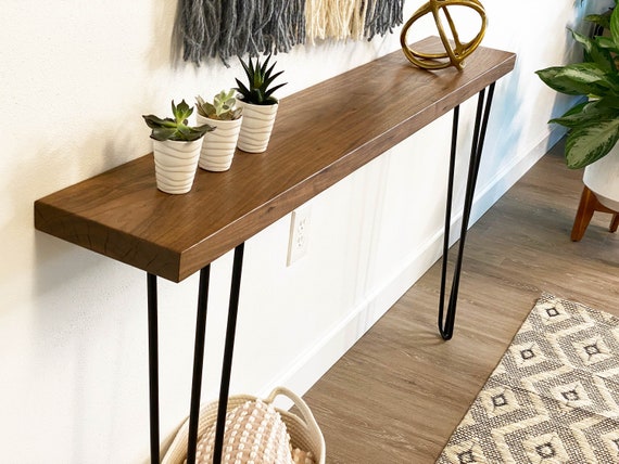 Narrow Console Table In Solid Walnut Or, Narrow Console Table For Hallway Australia