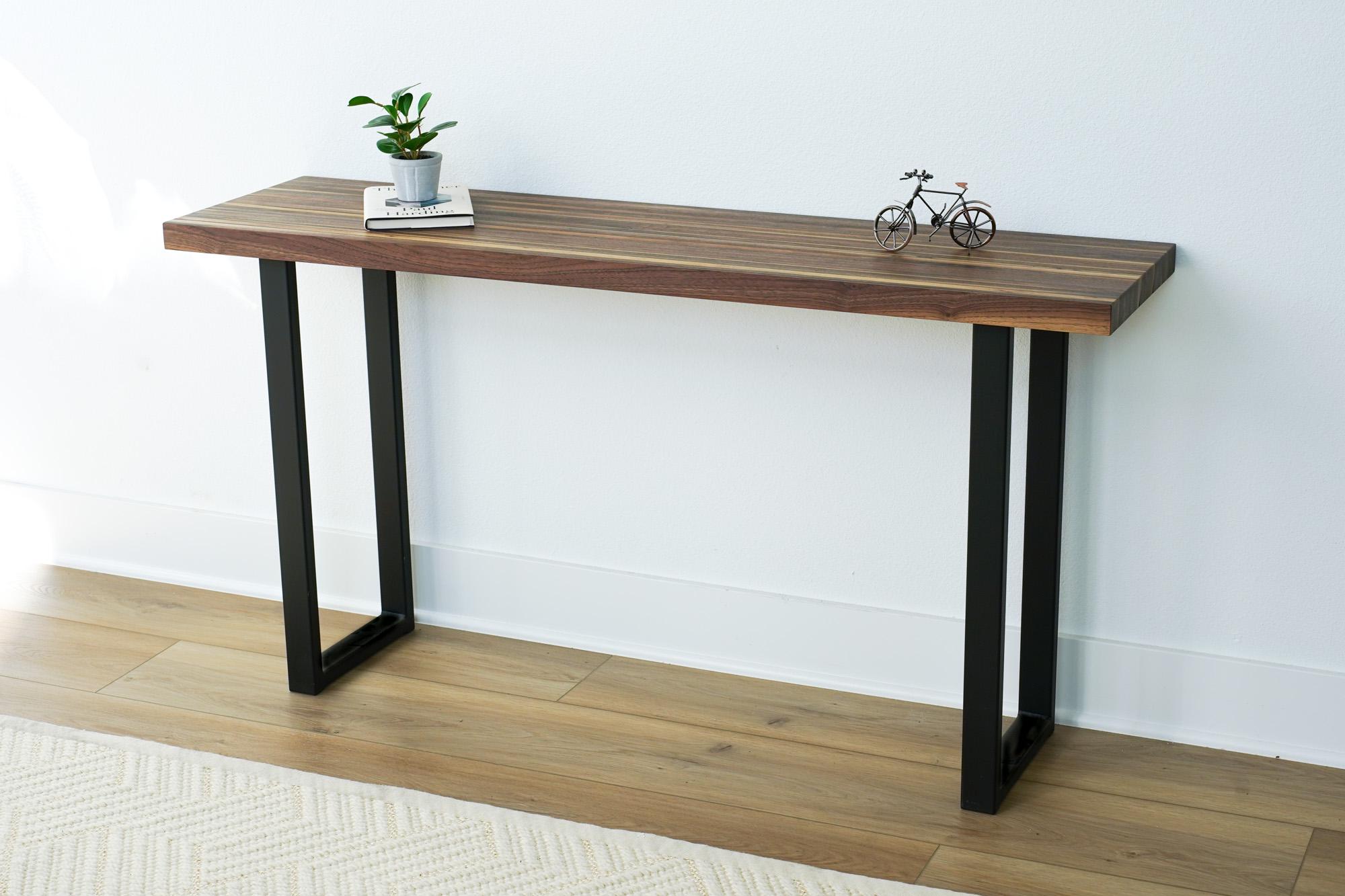 Customizable Black Walnut Console Table, Farmhouse Entryway Table ...