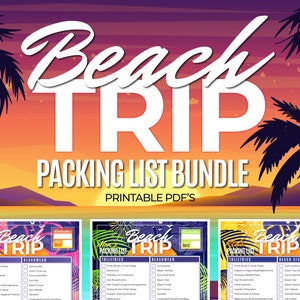 Family Beach Packing List Bundle