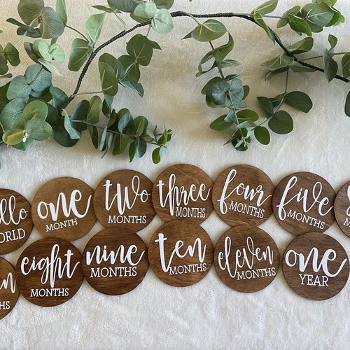 Woodland Milestone Cards Baby Milestone Woodland Discs Etsy