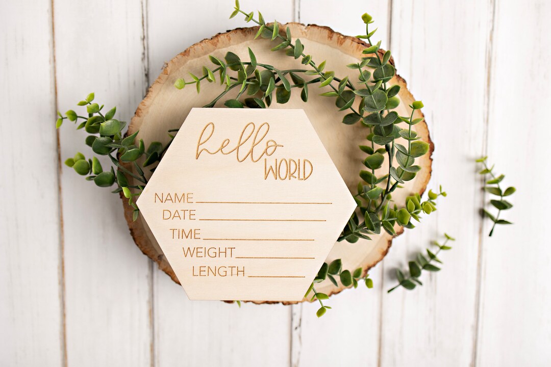 Helloworld Stat Sign Hello World Sign | Birth Stats Sign | Baby Name Announcement | Hospital ...