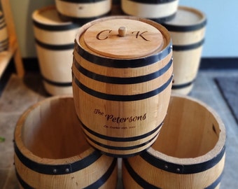 Wood Barrel Card Boxes for Wedding Receptions and Parties - 3 sizes available!